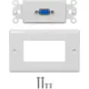 Thumbnail 0 de Blanco VGA Conector H-H Faceplate WPHD15FF-Plastico 70x114mm
