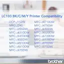 Thumbnail 3 de Cartridge Brother  LC103Y Amarillo para DCP J152/MFC J245/J285/J450/J4510, 600Pá