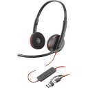 Thumbnail 0 de Audífonos Alámbricos Poly Blackwire 3220 USB-C 8X228AA con Mic. y Adapt. USB-A