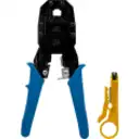 Thumbnail 1 de Crimpeadora RJ11 RJ45 RJ12 RJ9 Incluye Mini Punchadora Peladora