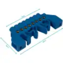 Thumbnail 0 de Regleta Azul 8-Conexiones 4mm Riel Din Distribucion Electrica