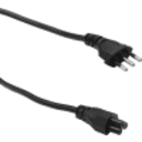 Thumbnail 1 de Cable de Poder Tripolar Trebol C5 6 Amp a CEI23-16VI 3*0,75mm2 Longitud 1.8 MTS