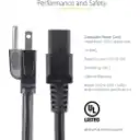 Thumbnail 1 de 10ft 14AWG Computer Power Cord NEMA 5-15