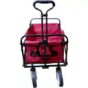 Thumbnail 3 de Carro Arrastre Manual Metal Tela-Rojo Plegable 4-Ruedas 70kg