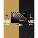 Thumbnail 1 de Unidad SSD MSI Spatium S270 480GB 2.5" 7mm SATA 3D NAND Lectura Hasta 500Mbps