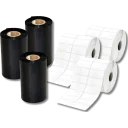 Thumbnail 0 de PACK 3 Rollos 3800 Etiq Autoad.blancas s/brillo 50x30 buje 1" 2 UP 3 CintaTTR