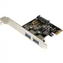 Thumbnail 0 de Tarjeta Controlado 2 Puertos USB 3.0 Bus PCIe x1 Alimen. SATA Power - StarTech