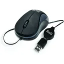 Thumbnail 0 de Mouse Alámbrico KlipX KMO-113 Ópticvo 1600dpi Retractil 3 Botones USB Negro