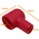 Thumbnail 3 de Rojo 22x29x42mm Protector Redondo Aislante para Bateria