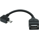 Thumbnail 0 de Cable Adaptador Xtech Micro USB Angular Macho a USB 2.0 Hembra 13.5 cm  Negro