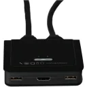 Thumbnail 2 de Conmutador Switch KVM 2 puertos HDMI USB Audio Mini Jack con Cables Integrados
