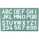 Thumbnail 1 de Normografo Planilla Plastica Letras y Numeros 30mm 150x240x2mm