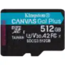 Thumbnail 2 de Memoria MicroSDXC 512GB Kingston Canvas Go Plus UHS-I CL10 Esc 90MB/s Lec30MB/s