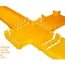 Thumbnail 2 de 360x100mm Derivacion Cruz Horizontal Amarilla PC+ABS LSZH Macho
