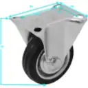 Thumbnail 0 de Rueda 3-pulgadas Fija Negra Soporta-30Kg 66x80x95mm