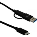 Thumbnail 1 de XTECH 2-IN-1 USB-C a USB-CM/AM Cable 182cm USB2.0 XTC-532
