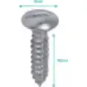 Thumbnail 1 de 100-Unids. Punta lenteja Paleta 8 x 3/4-pulgada Largo-19mm zinc