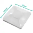 Thumbnail 0 de 100-un 2x2cm Fijacion Autoadhesiva Base Blanca p/Amarra 4mm