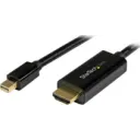 Thumbnail 0 de Cable Adaptador Mini DisplayPort a HDMI, Ultra HD 4K 2 mt Color Negro Pasivo