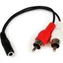 Thumbnail 0 de Cable de Audio Stereo Jack 3.5mm Hembra a 2*RCA Macho 15cm - StarTech