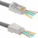 Thumbnail 1 de Conector RJ-45 50 unidades p/Unifilar Categoria 6 FTP STP Conector Metálico