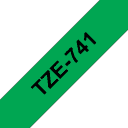 Thumbnail 0 de Cinta Brother negra sobre verde 18mm x 8m TZE-741