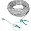 Thumbnail 3 de 30mt Gris PatchCord 1-unid CAT5E UTP CCA-Aleacion RJ45 Inyectado