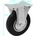 Thumbnail 2 de Rueda 5-pulgadas Fija Negra Soporta-125Kg 85x100x155mm