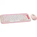 Thumbnail 2 de Kit Teclado Mouse Logitech Pop Icon Conectividad Inalámbrica BT Rosado/Blanco