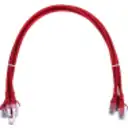 Thumbnail 0 de LINKMADE 4un 0,5mt Cat6a U/FTP Rojo LSZH Cable Patch Iny Multif 4x50cm