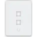 Thumbnail 2 de UI 1-unidad Blanco 2-Keystone Vertical Faceplate Pintable 118x88mm