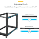 Thumbnail 2 de Rack - 18U Open Frame - 22-40 in. Depth