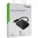 Thumbnail 1 de Belkin USB-C to VGA + Charge Adapter - Conversor de interfaz de vídeo - USB-C (M) a HD-15 (VGA), USB-C (solo alimentación) (H) - negro - compatibilidad con 1080p, USB Power Delivery (60W)