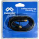 Thumbnail 2 de MACROTEL Cable RG59 Coaxial F-M F-M 1mt Negro TV-Cable