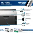 Thumbnail 3 de Impresora Brother HL-1202 Laser Monocromática 2400*600dpi 21ppm USB 2.0