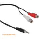 Thumbnail 1 de 3,5mm-M 2-RCA-H 0,2mt Macho-Hembra Cable Plug-RCA Phone-1/8 20cm