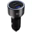 Thumbnail 0 de Klip Xtreme KCC-060 - Car power adapter - 60 Watt - 2 x 24 pin USB-C / 9 pin USB Type A - Cellular phone / Tablet - Car - Para Smartphones, tablets, small devices