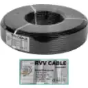 Thumbnail 0 de Negro 3x0,75mm 100mt Cable Electrico RVV 4-6AMP 3x0.75mm PVC