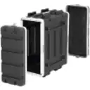Thumbnail 0 de 4U/25cm Fondo-42cm Rack Portatil Plastico 2-tapas para Exterior Negro