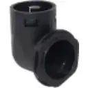 Thumbnail 1 de 55mm Codo Salida Caja Prensa Estopa p/Conduit Flexible Plastico Negro