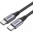 Thumbnail 0 de Cable USB-C 2.0 UGREEN 2Mts 3A Aluminio Niquelado Gris con Negro