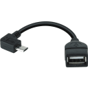 Thumbnail 1 de Cable Adaptador Xtech Micro USB Angular Macho a USB 2.0 Hembra 13.5 cm  Negro