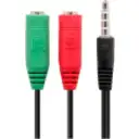 Thumbnail 1 de Splitter Estéreo 3.5 mm Macho a 2 hembras  Audifono y Micrófono