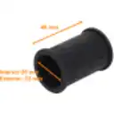 Thumbnail 1 de 25mm Union Copla para Conduit Flexible Plastico Negro Corrugado