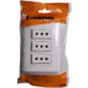 Thumbnail 0 de BTICINO MODUS 3-ENCHUFES-10A-NACIONAL CON BASE Y TAPA BLANCA ARMADO