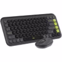 Thumbnail 2 de Kit Teclado y Mouse Logitech Pop Icon Conectividad Inalámbrica BT Grafito/Verde