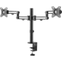Thumbnail 2 de StarTech.com Brazo de Soporte para Monitor - Articulado - de Aluminio - para Monitores VESA de hasta 32IN - con Dos Brazos Giratorios - Mount para 2 monitores (brazo ajustable) - aluminio - negro - tamaño de pantalla: hasta 32" - montable en escritorio