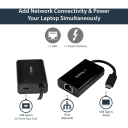 Thumbnail 5 de Adaptador USB-C a Red Ethernet Gigabit 10/100/1000B-T Pto RJ-45 Negro StarTech