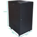 Thumbnail 5 de Rack 22U Ciego Fondo 80cm Ancho 19" Piso Ruedas Bandeja PDU