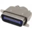 Thumbnail 1 de Conector 24-pin Macho Soldable Centronics CEN24 c/Tapa-Metalica